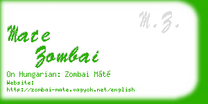 mate zombai business card
